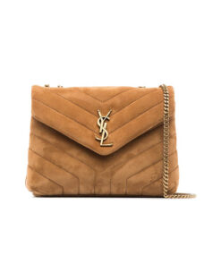 LOULOU SMALL CHAIN BAG IN “Y” QUILTED SUEDE