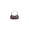CELINE STRIPED LOGO PRINTED COW LEATHER HOBO BAG