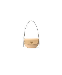 Prada Arque leather shoulder bag with flap