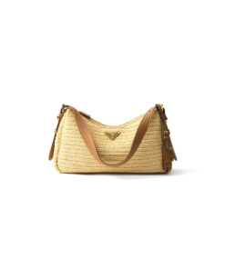Prada Aimée large crochet and leather bag