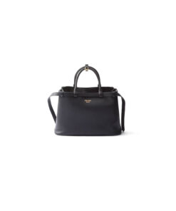 Prada Buckle medium leather handbag with double belt(high-end grade)