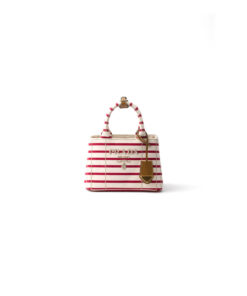Prada Jardinière striped cotton canvas mini-bag