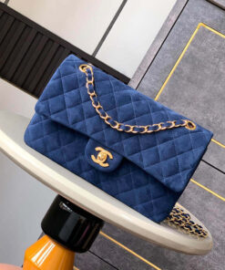CHANEL Suede Classic Double Flap Handbag(HIGH-END GRADE)