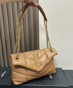 YSL PUFFER small in suede(HIGH-END GRADE)