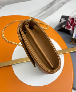 YSL classic cassandre chain wallet in grain de poudre leather