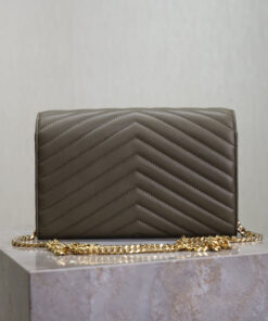 YSL cassandre chain wallet in lambskin