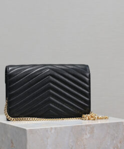 YSL cassandre chain wallet in lambskin