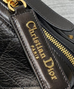 Small D-Journey Bag in Shiny Goatskin(HIGH-END GRADE)